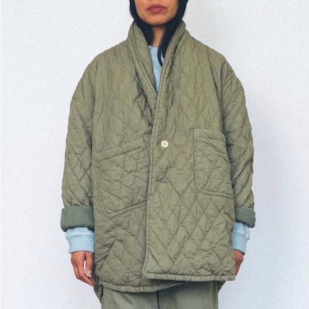 Nico Nico Clothing Green Ellis Quilted Coat Large